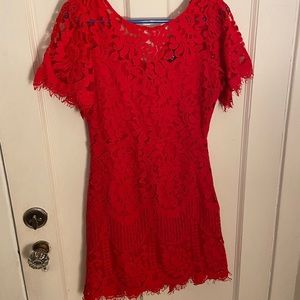red lace dress